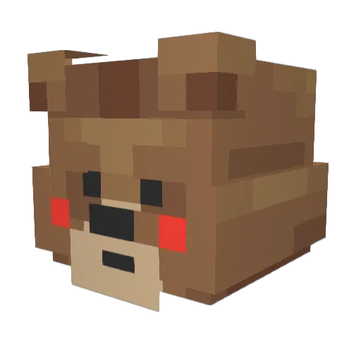 MoomMoo Minecraft avatar head, 3D render