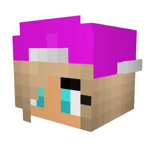 Moomabird Minecraft avatar head, 3D render