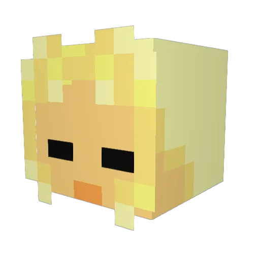 Moomagic Minecraft avatar head, 3D render