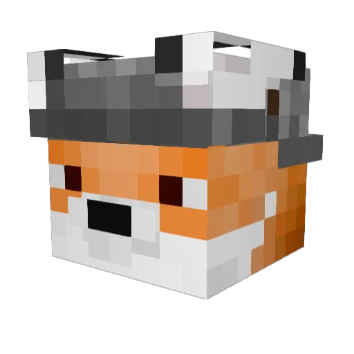 Moomin13 Minecraft avatar head, 3D render