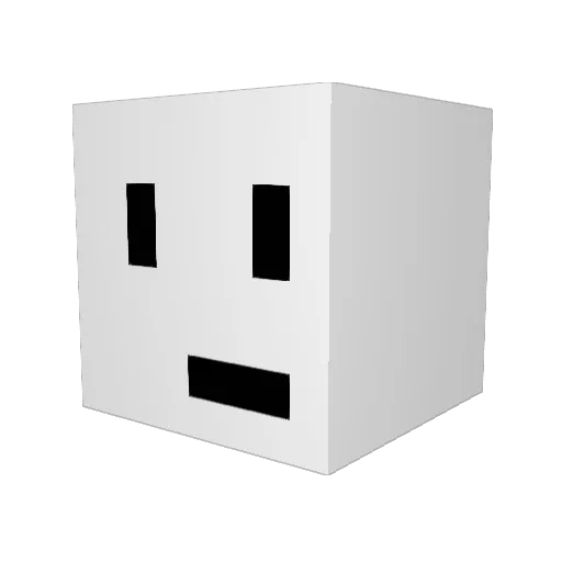 Moominrain Minecraft avatar head, 3D render