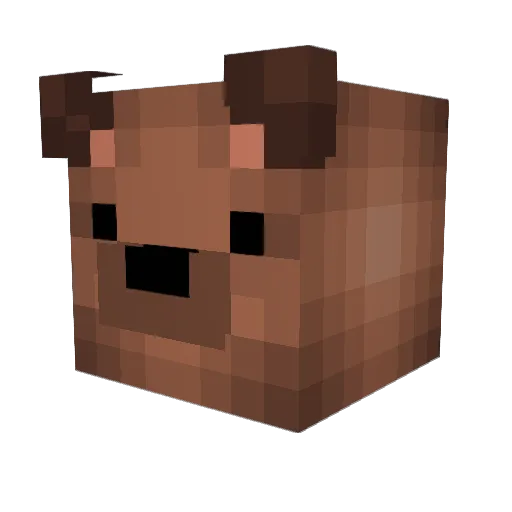 Moominskog Minecraft avatar head, 3D render