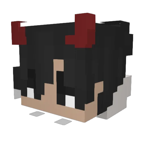 Moon0xL Minecraft avatar head, 3D render