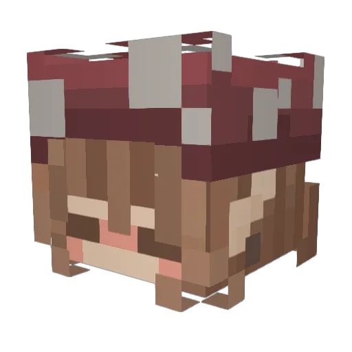 Moon101 Minecraft avatar head, 3D render