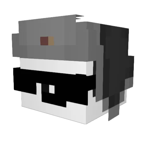 Moon366 Minecraft avatar head, 3D render