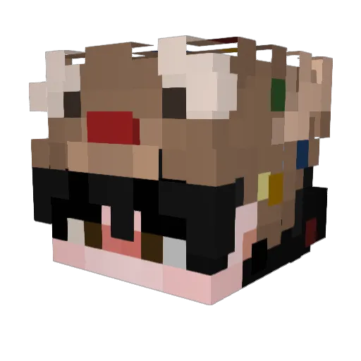 Moon8055 Minecraft avatar head, 3D render