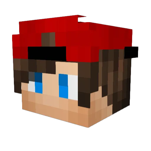 MoonAndEye Minecraft avatar head, 3D render