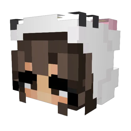 MoonArtz Minecraft avatar head, 3D render