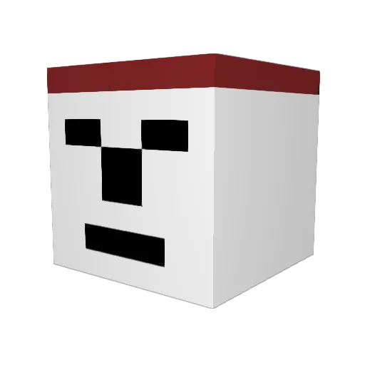 MoonBangwa Minecraft avatar head, 3D render