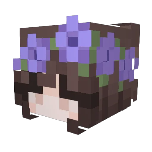 MoonBella0 Minecraft avatar head, 3D render