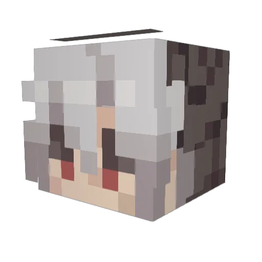 MoonBlooms Minecraft avatar head, 3D render