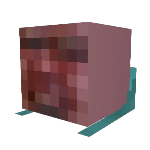 MoonBow28 Minecraft avatar head, 3D render