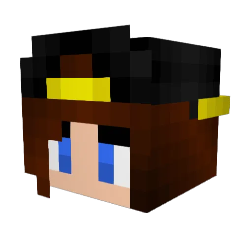 MoonBreak Minecraft avatar head, 3D render