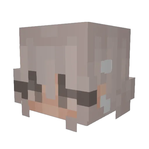 MoonChan1 Minecraft avatar head, 3D render