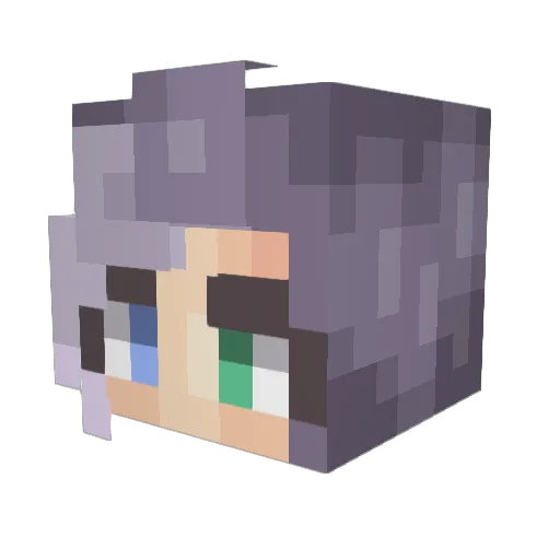 MoonDaph Minecraft avatar head, 3D render