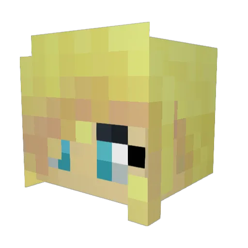 MoonDreamofA Minecraft avatar head, 3D render