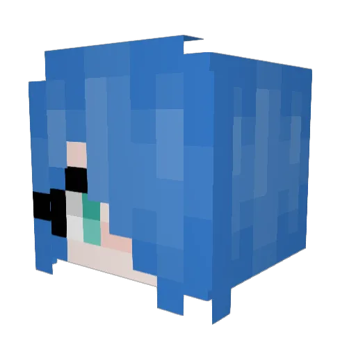 MoonDus Minecraft avatar head, 3D render