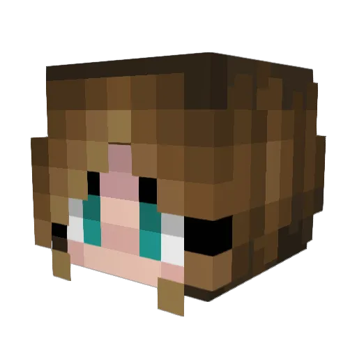 MoonDustLisa Minecraft avatar head, 3D render