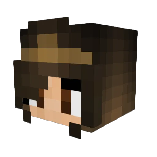 MoonElf Minecraft avatar head, 3D render