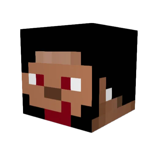 MoonGob Minecraft avatar head, 3D render