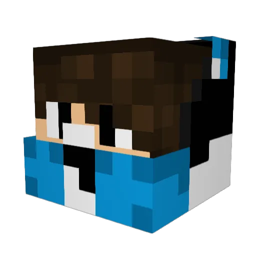 MoonGuardian02 Minecraft avatar head, 3D render