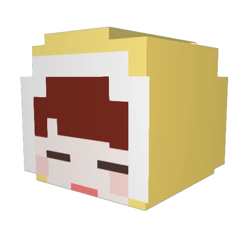 MoonHa_jin Minecraft avatar head, 3D render