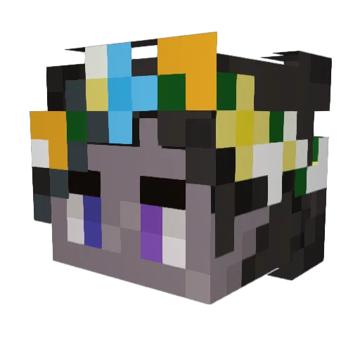 MoonHarthfire Minecraft avatar head, 3D render