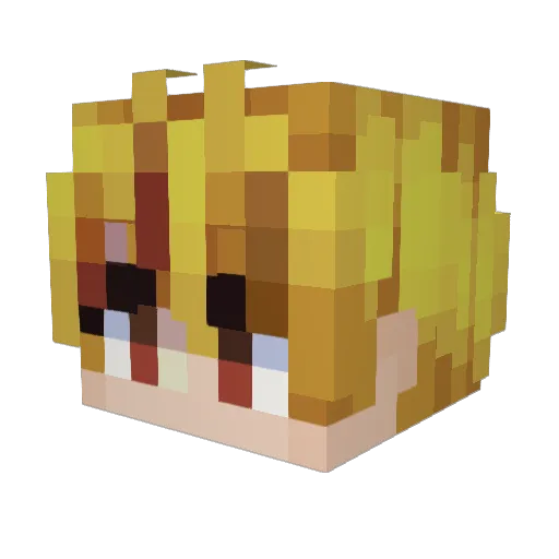 MoonHawks Minecraft avatar head, 3D render