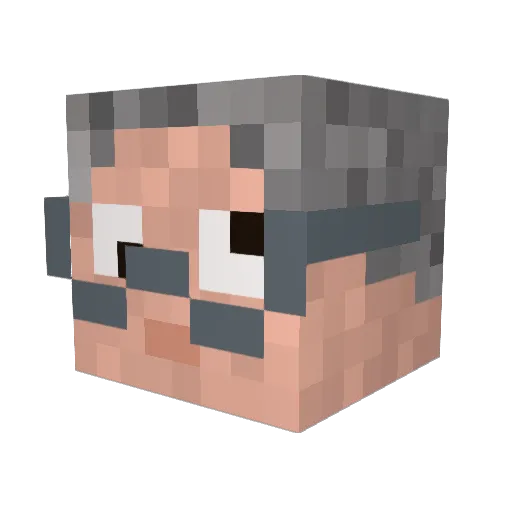 MoonJaein Minecraft avatar head, 3D render