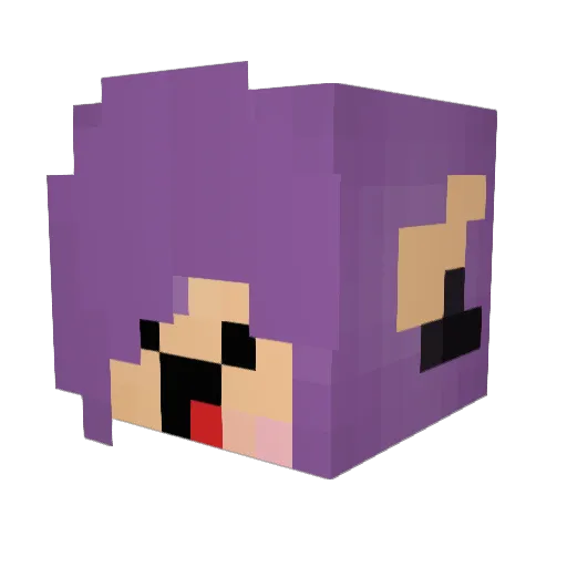 MoonKase Minecraft avatar head, 3D render