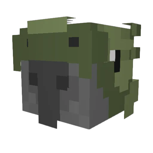 MoonLight_fr_ Minecraft avatar head, 3D render