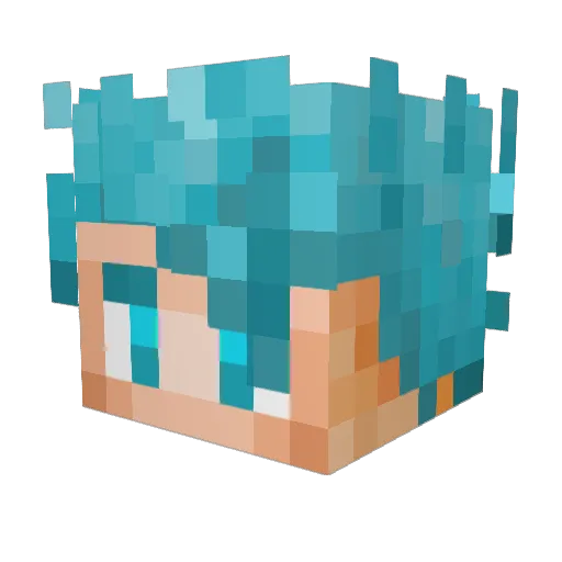 MoonLordLP Minecraft avatar head, 3D render