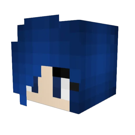 MoonMilou Minecraft avatar head, 3D render