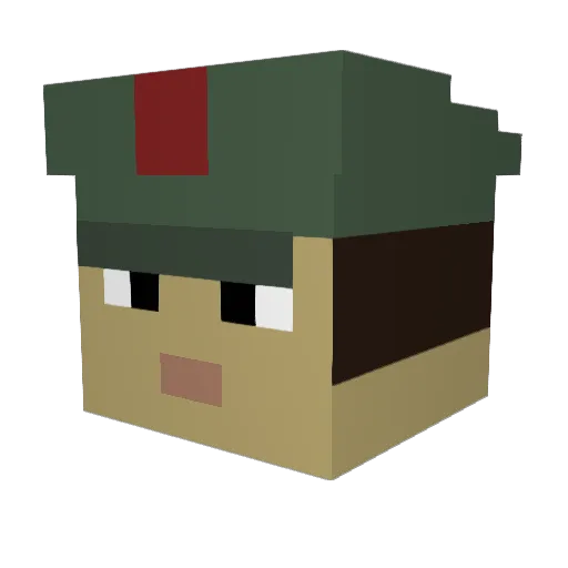 MoonMnas Minecraft avatar head, 3D render
