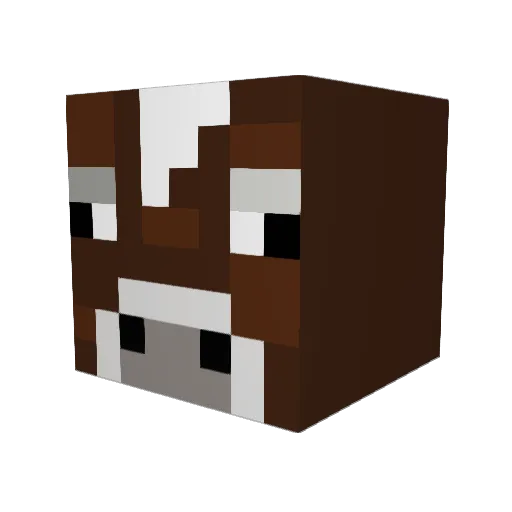 MoonMoon42 Minecraft avatar head, 3D render