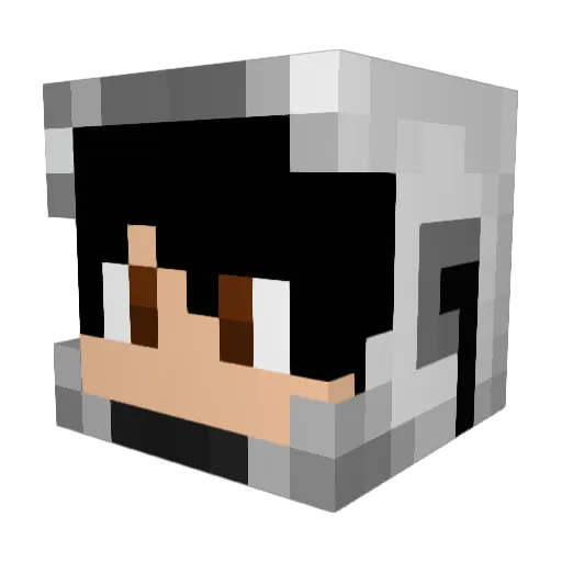 MoonNasa Minecraft avatar head, 3D render