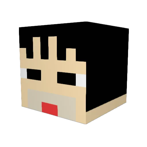 MoonNepi Minecraft avatar head, 3D render