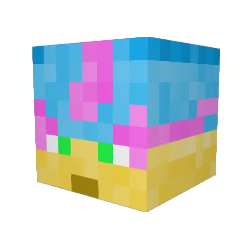 MoonNoonOom Minecraft avatar head, 3D render