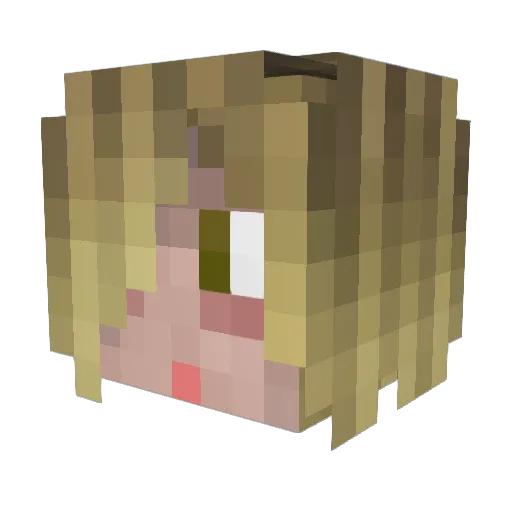 MoonNymph Minecraft avatar head, 3D render