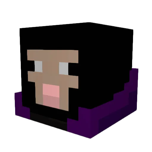 MoonPhase16 Minecraft avatar head, 3D render
