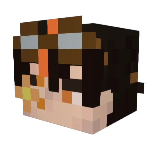 MoonPower34 Minecraft avatar head, 3D render