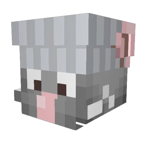 MoonRat_ Minecraft avatar head, 3D render