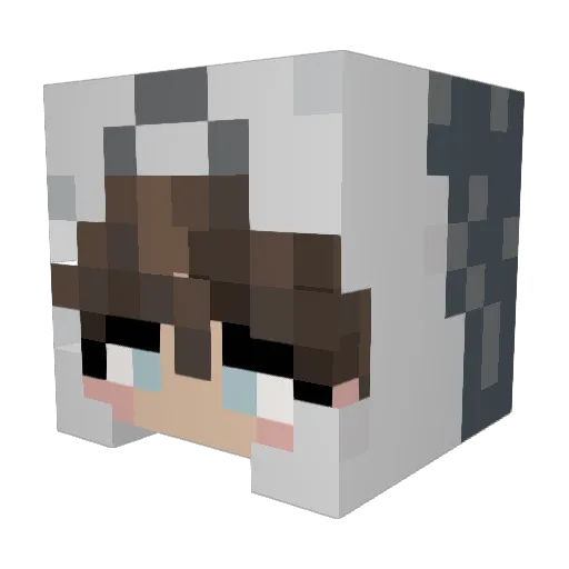 MoonRie Minecraft avatar head, 3D render