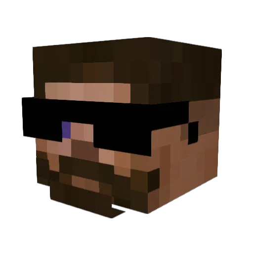 MoonRomeo Minecraft avatar head, 3D render