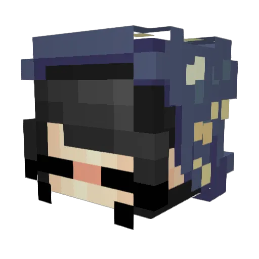 MoonSet_27 Minecraft avatar head, 3D render