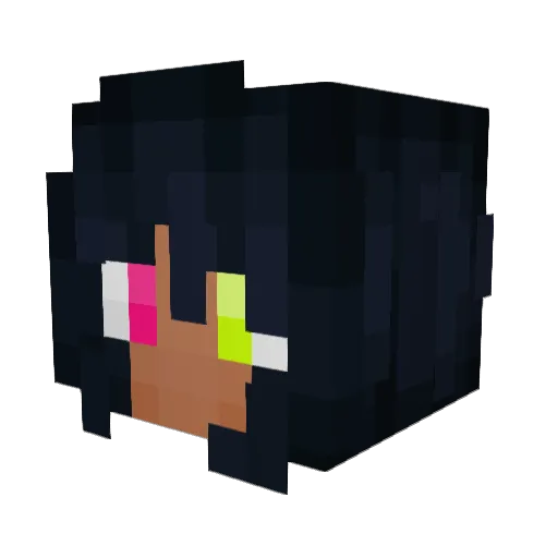 MoonShadowPL Minecraft avatar head, 3D render