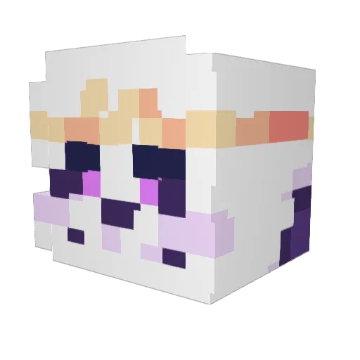 MoonSharky Minecraft avatar head, 3D render