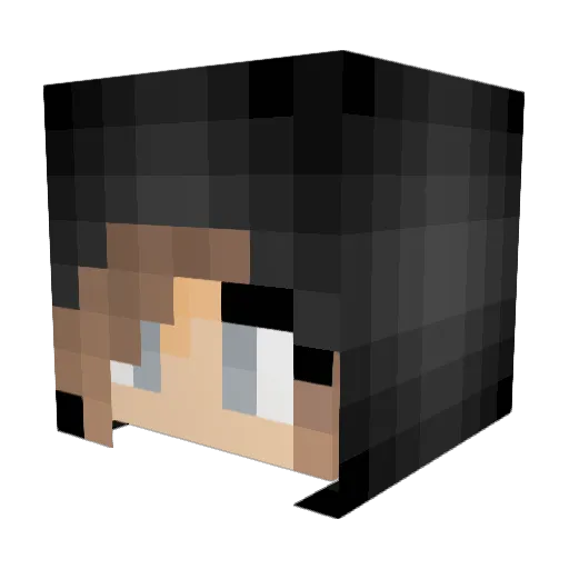 MoonSpirit08 Minecraft avatar head, 3D render