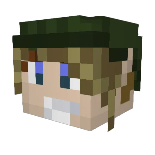 MoonSugarRush Minecraft avatar head, 3D render