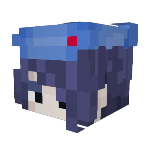 MoonWD Minecraft avatar head, 3D render